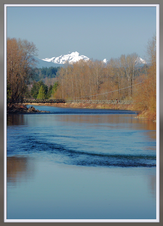 Where the Tolt River merges with the Snoqualmie River near Carnation
